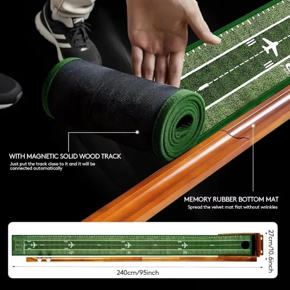Garden Furniture Putting Green Indoor Golf Mat Automatic Ball Return