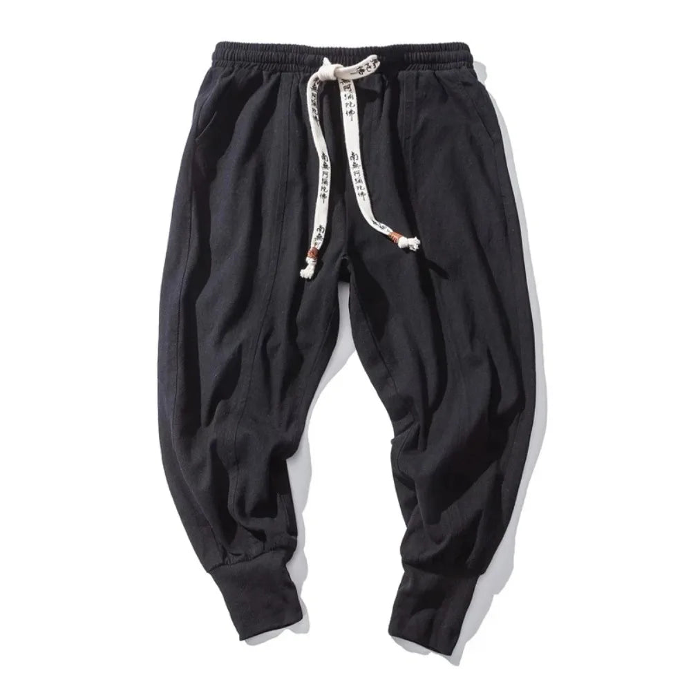 FURCW Cotton Linen Harem Pants For Men Streetwear Baggy DropCrotch