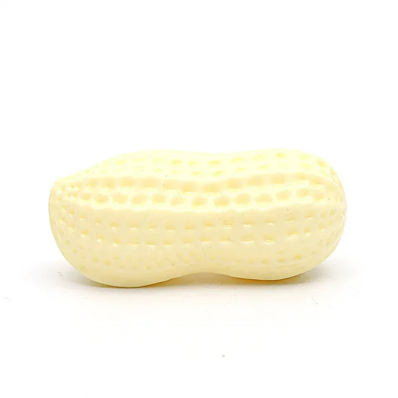 Dog Peanut Squeaking Chew Toy TPR Interactive Dental Cleaning