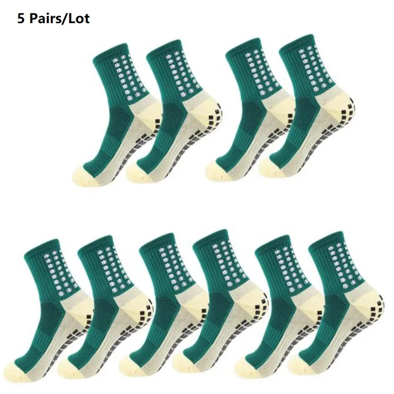 GIOIO Football Socks Non Slip Silicone Dots Mid Calf Sports