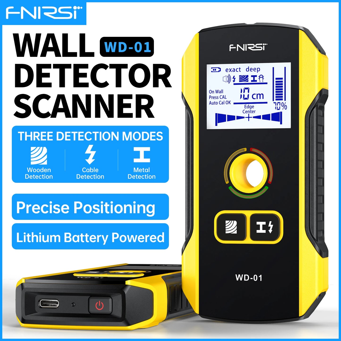 FNIRSI WD01 WD02 Metal Detector Wall Scanner For Studs And Wires