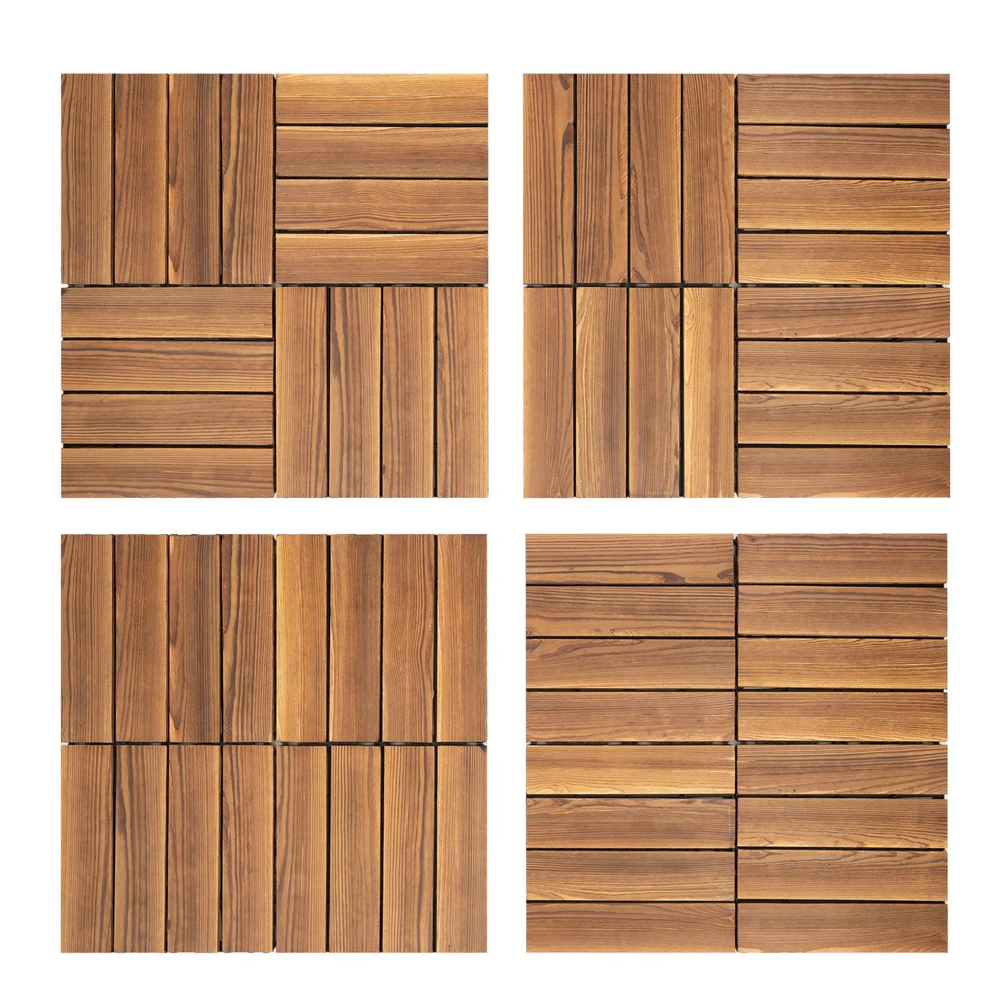 Wood Plastic Composite Patio Deck Tiles Interlocking Outdoor Waterproof