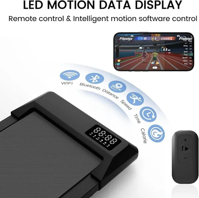 Superun 2 In 1 Home Office Walking Treadmill With App