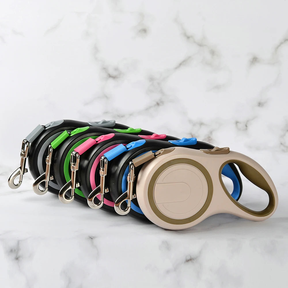 Retractable Dog Leash With Quick Release And Adjustable Nylon
