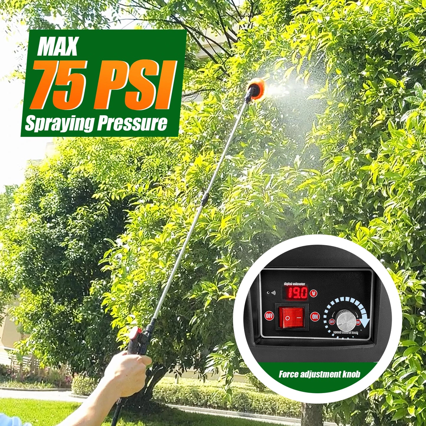 Garden Electric Backpack Sprayer for Weed Control 100 PSI