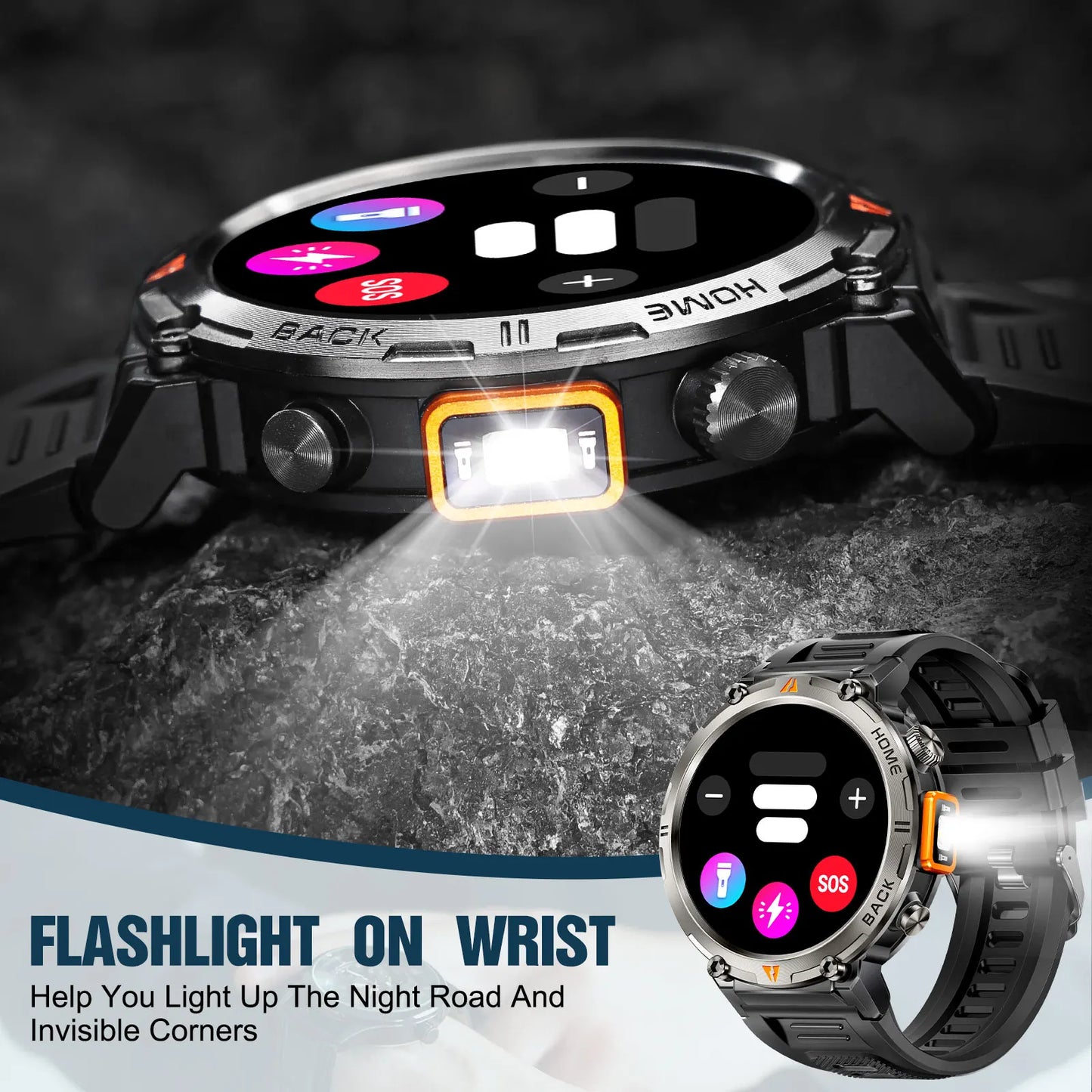 EIGIIS KE3 Smartwatch for Men Bluetooth Heart Rate Monitor