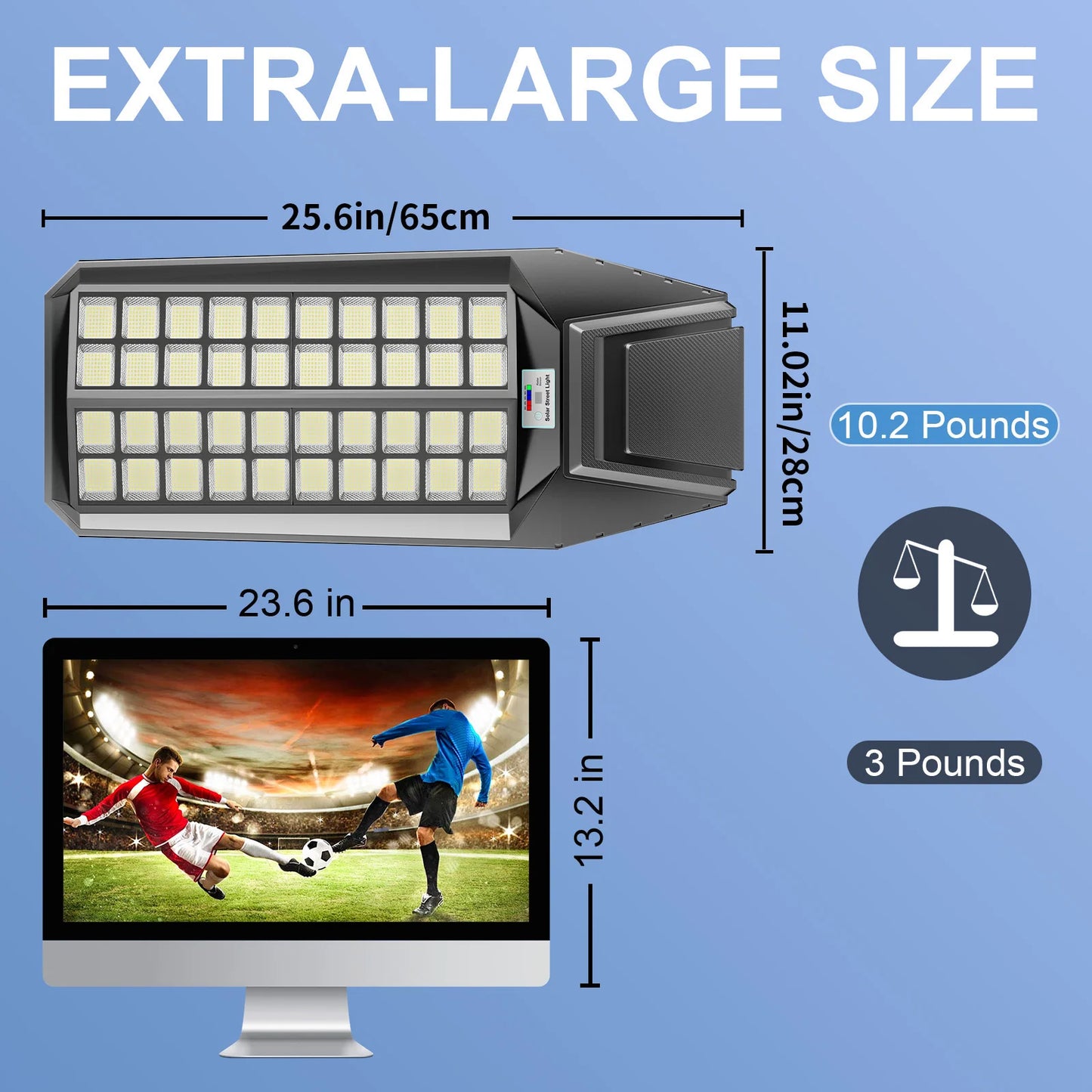 8000W Solar Street Light With Motion Sensor IP65 Waterproof Outdoor