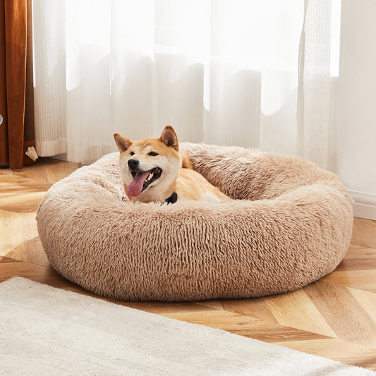JHK Calming Dog Bed Washable Plush Faux Fur Anti Slip