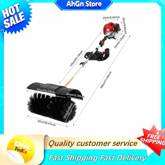 CNCEST 1700W 52cc Gasoline Powered Handheld Lawn Sweeper Broom
