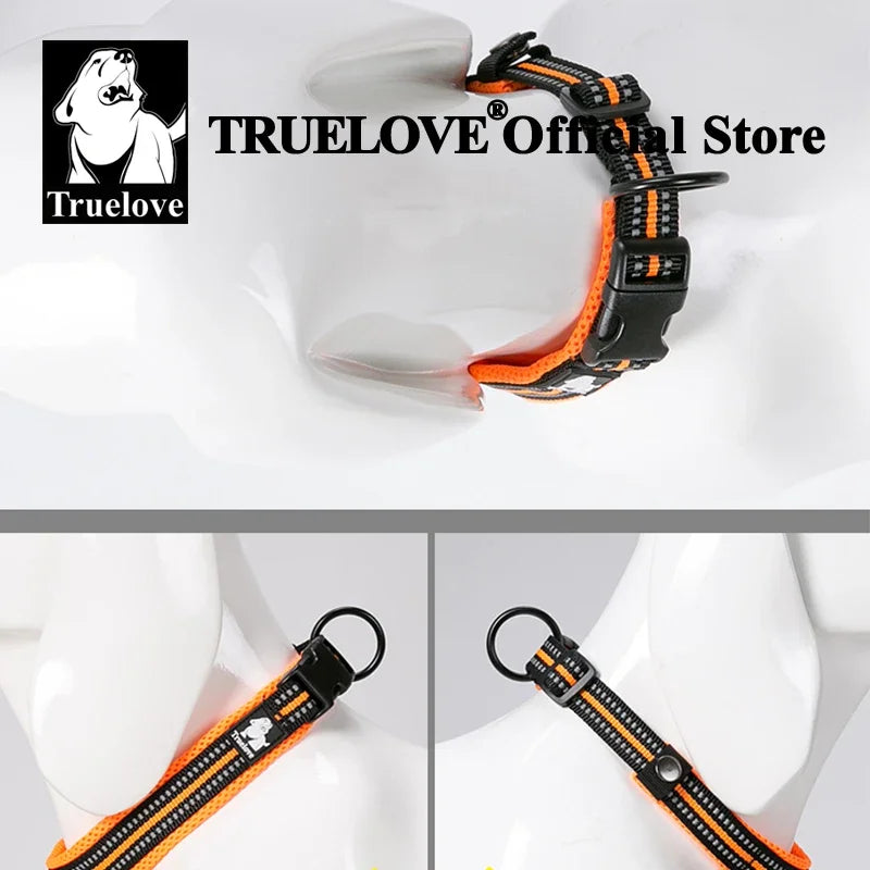 TrueLove Nylon Adjustable Padded Reflective Dog Collar TLC5011