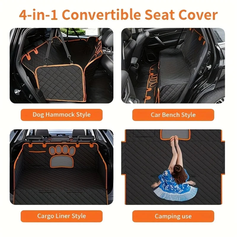 Waterproof Dog Seat Cover Hammock For Cars Anti Slip