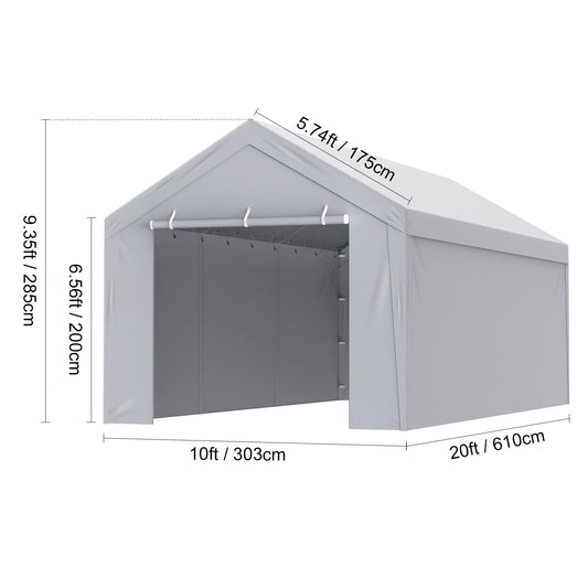 SucceBuy Carport Replacement Canopy Cover Heavy Duty Waterproof UV Protected