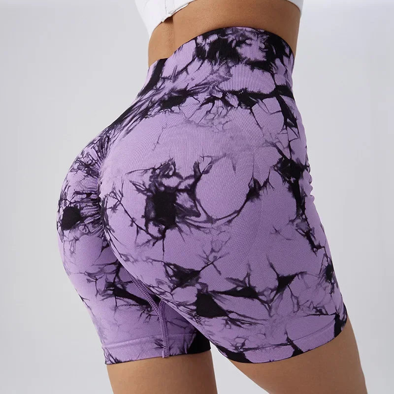Women Yoga Shorts High Elastic Gym Push Up Running Fitness