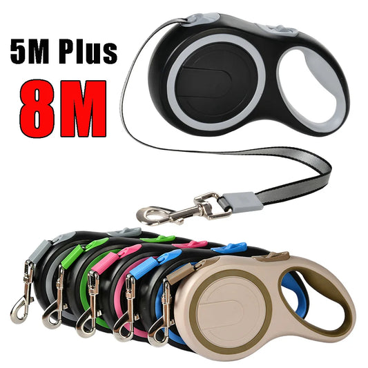 Retractable Dog Leash With Quick Release And Adjustable Nylon