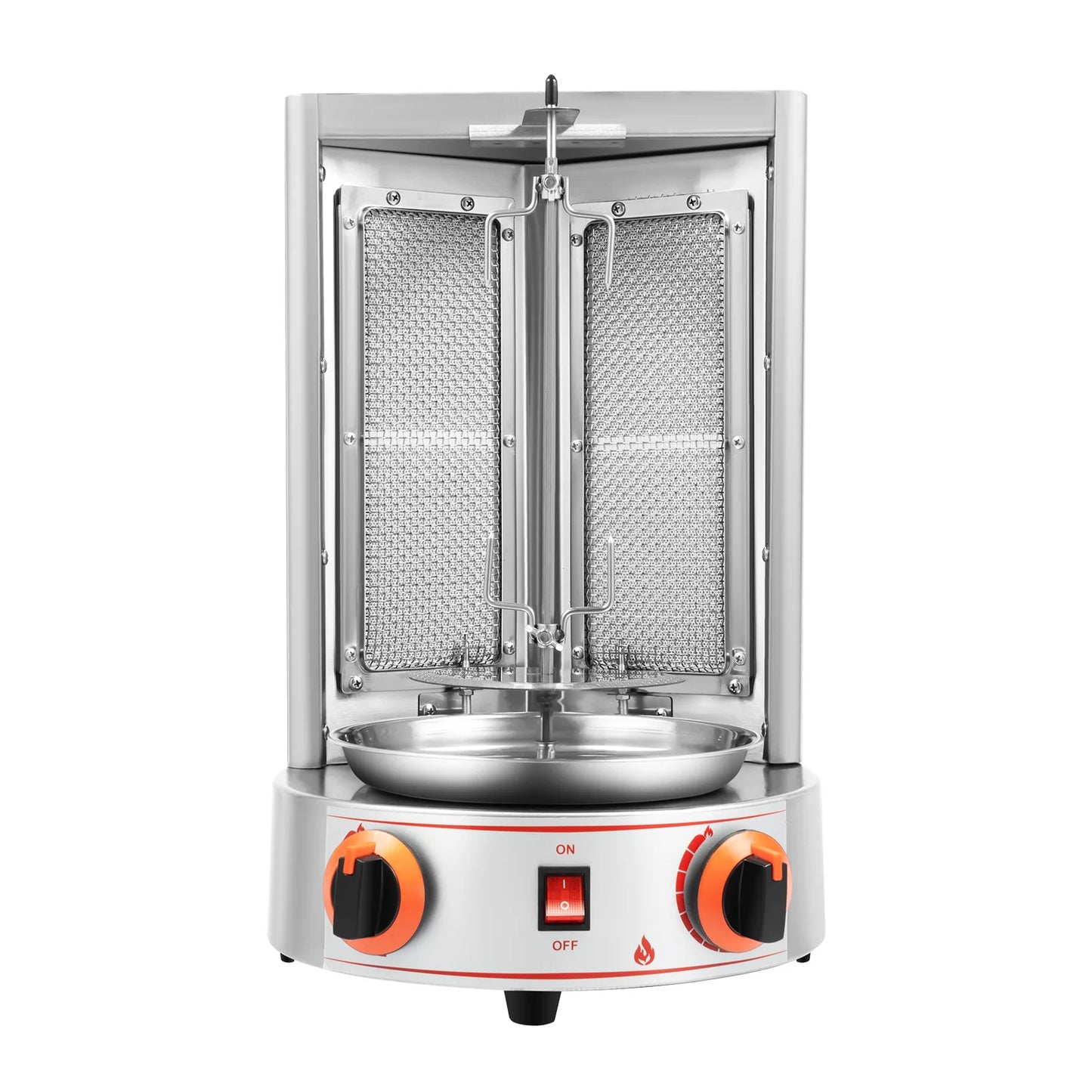 Electric Vertical Shawarma Broiler Rotating Gyro Grill 2 Burner