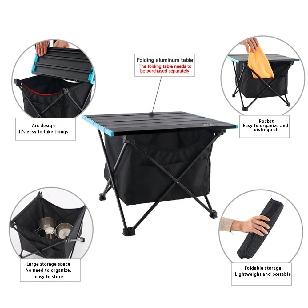 Picnic BBQ Kitchen Hanging Shelf Under Table Pouch Camping Bag