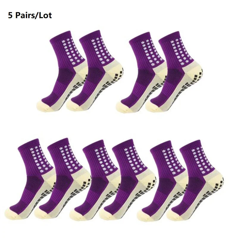 GIOIO Football Socks Non Slip Silicone Dots Mid Calf Sports