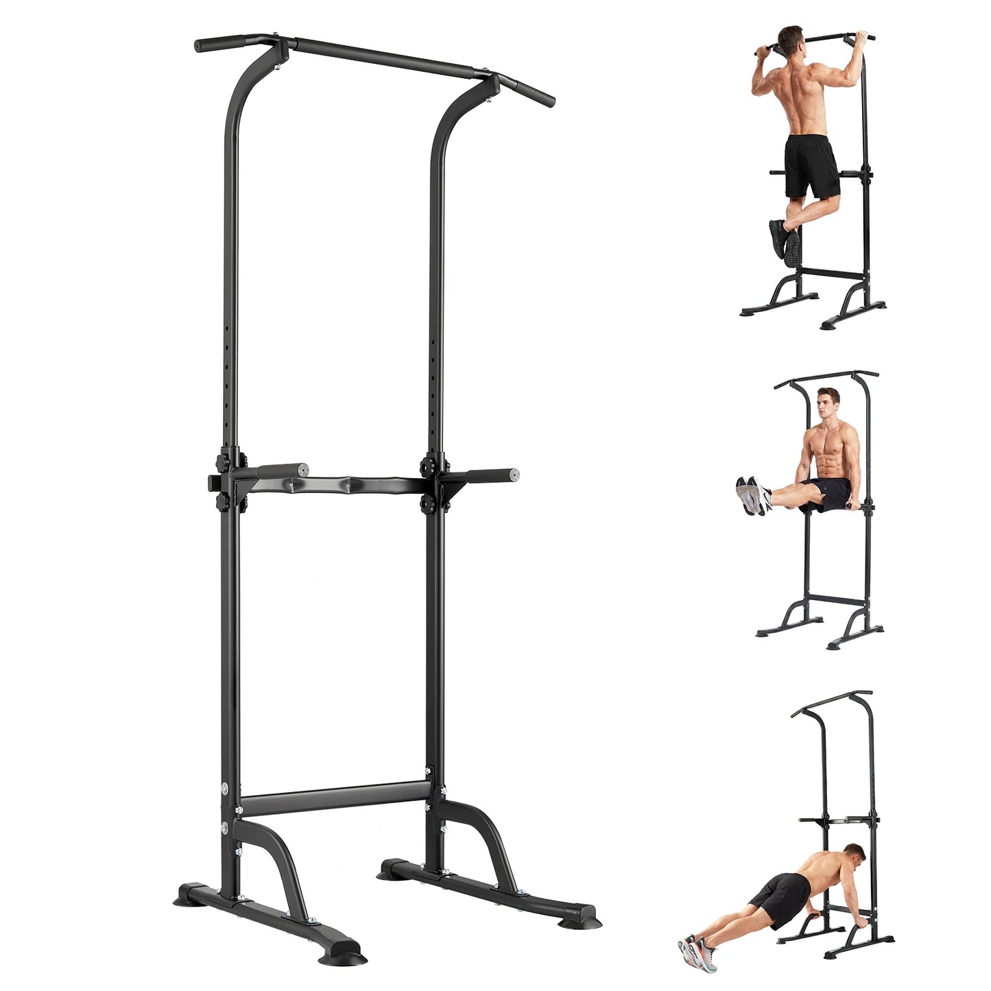 Heavy Duty Power Tower Pull Up Dip Station 330LBS Adjustable
