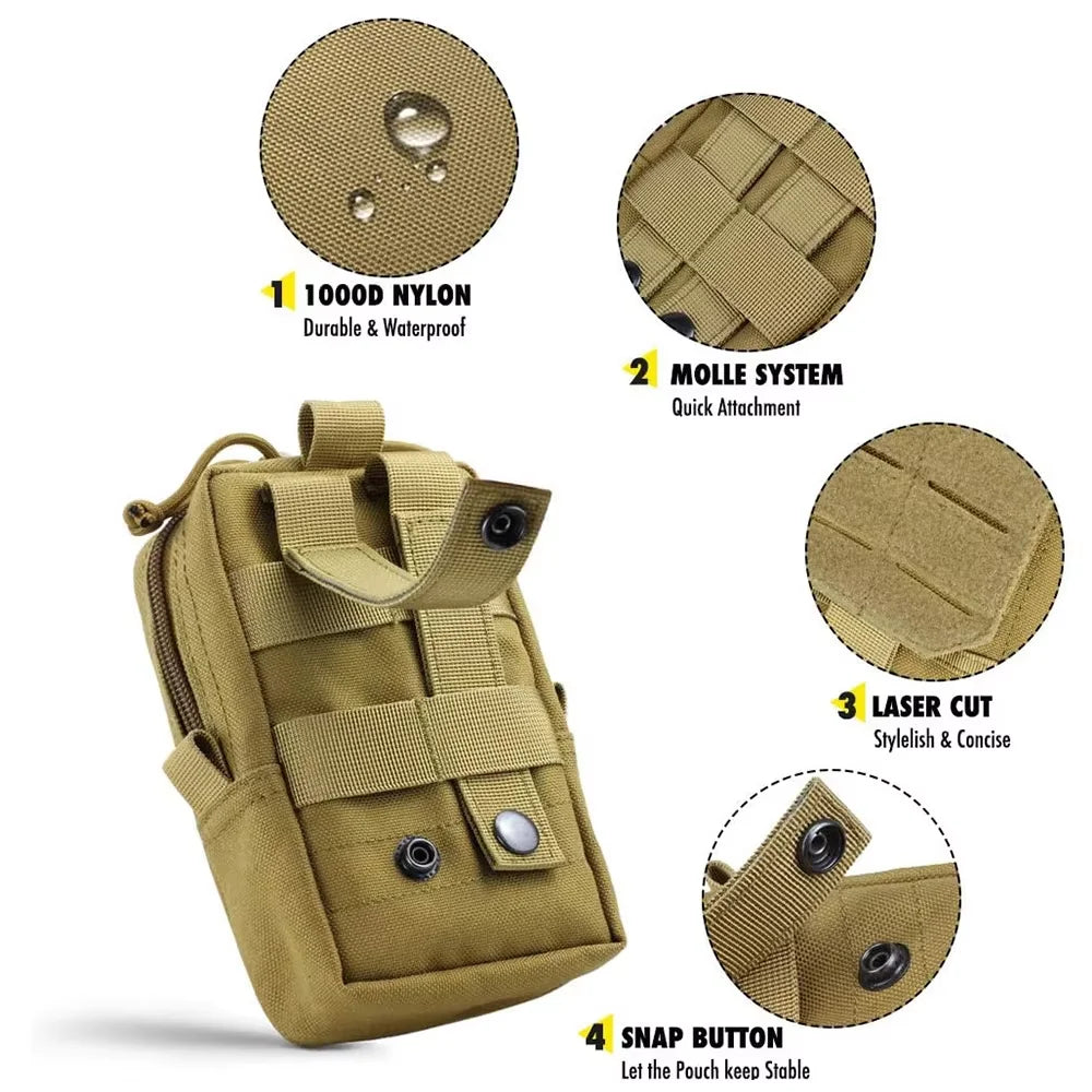 Dog Tactical Bags Molle Pouches Harness Attachments For Large Dogs