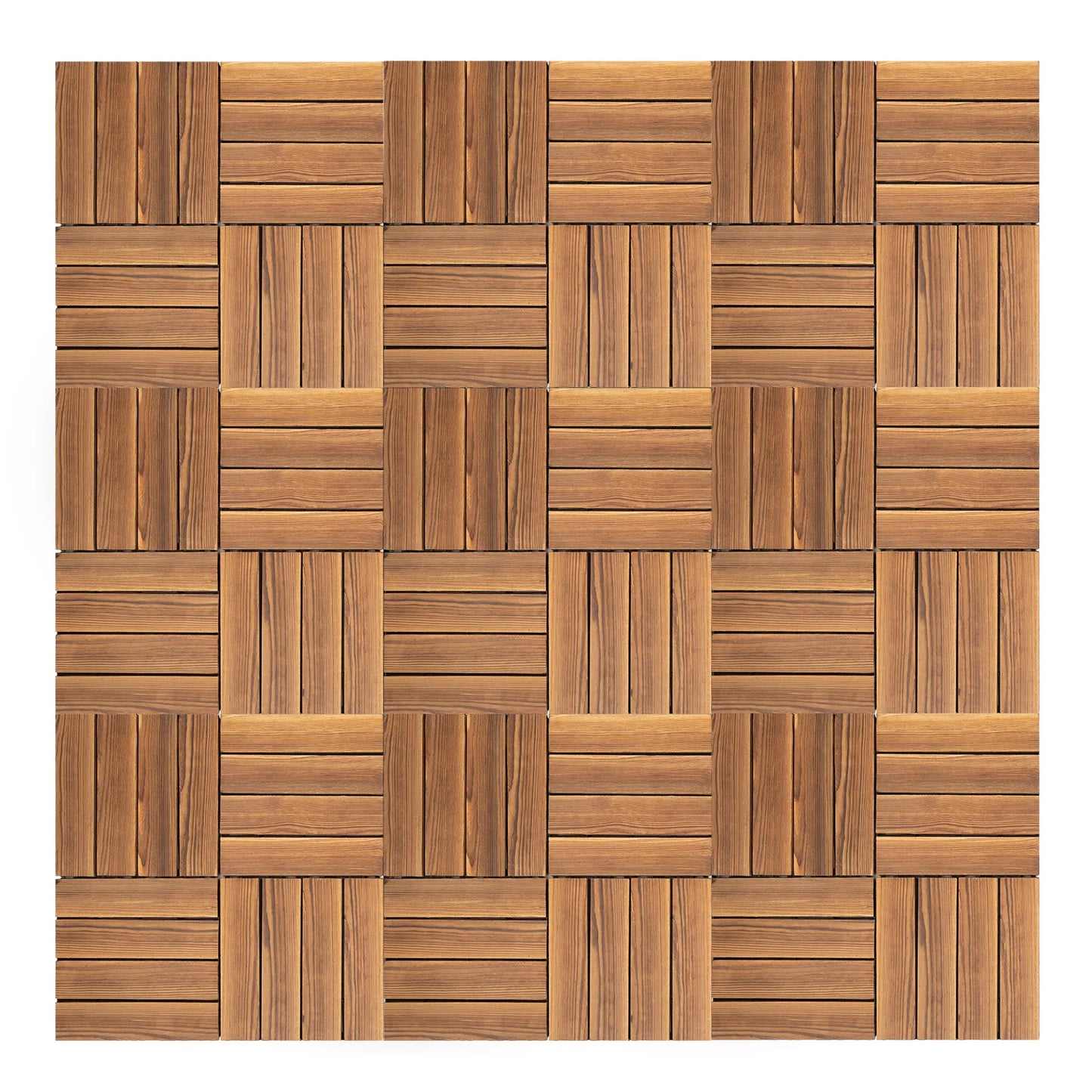 Wood Plastic Composite Patio Deck Tiles Interlocking Outdoor Waterproof