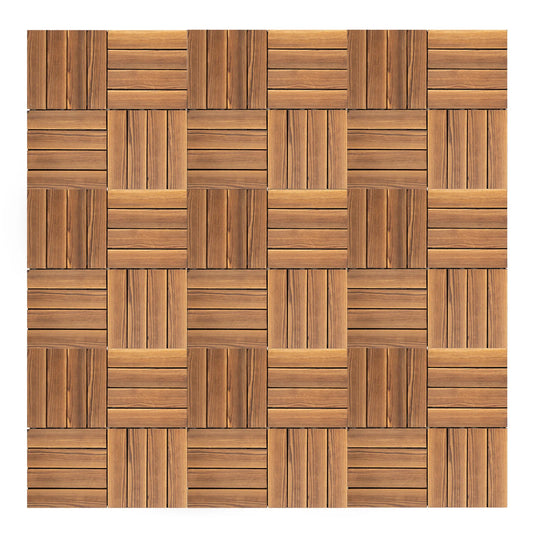 Wood Plastic Composite Patio Deck Tiles Interlocking Outdoor Waterproof