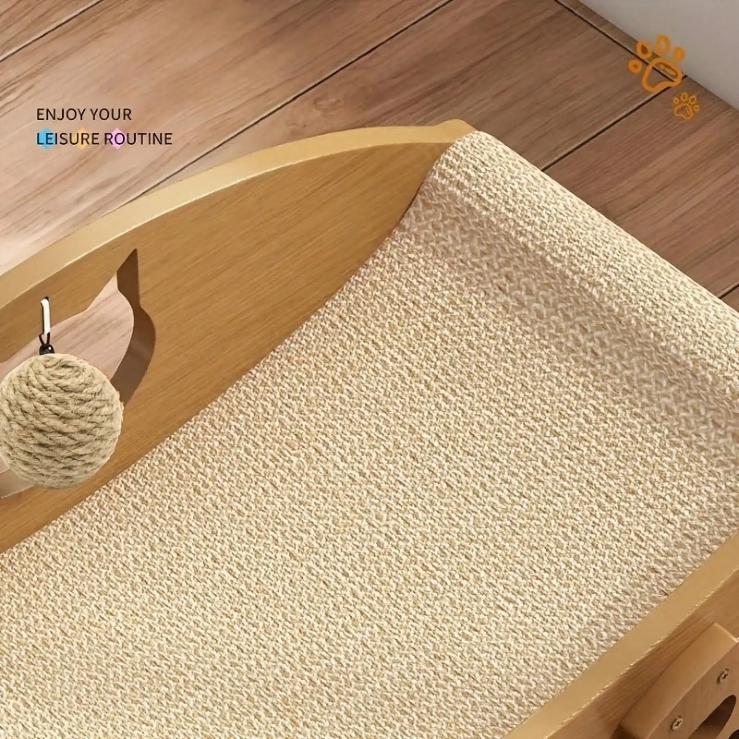 Sisal Cat Scratching Board With Ball Toy For Indoor Use