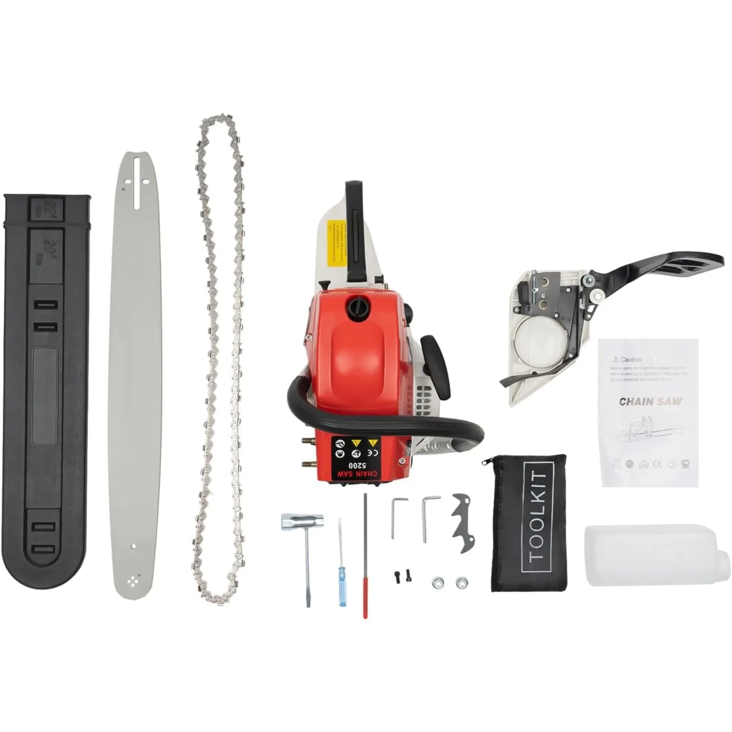 Gas Powered Chainsaw 52cc Lightweight Portable Wood Cutting Tool