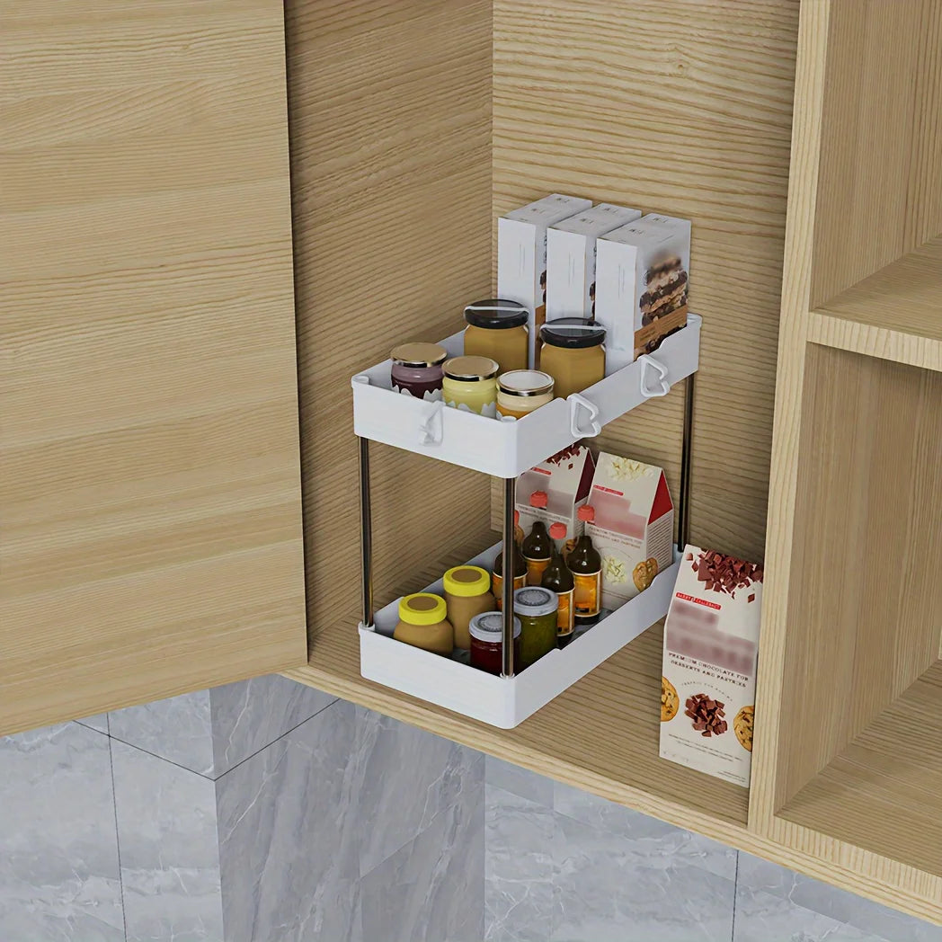 Under Bathroom Sink Organizer Trio Set For Countertop Storage