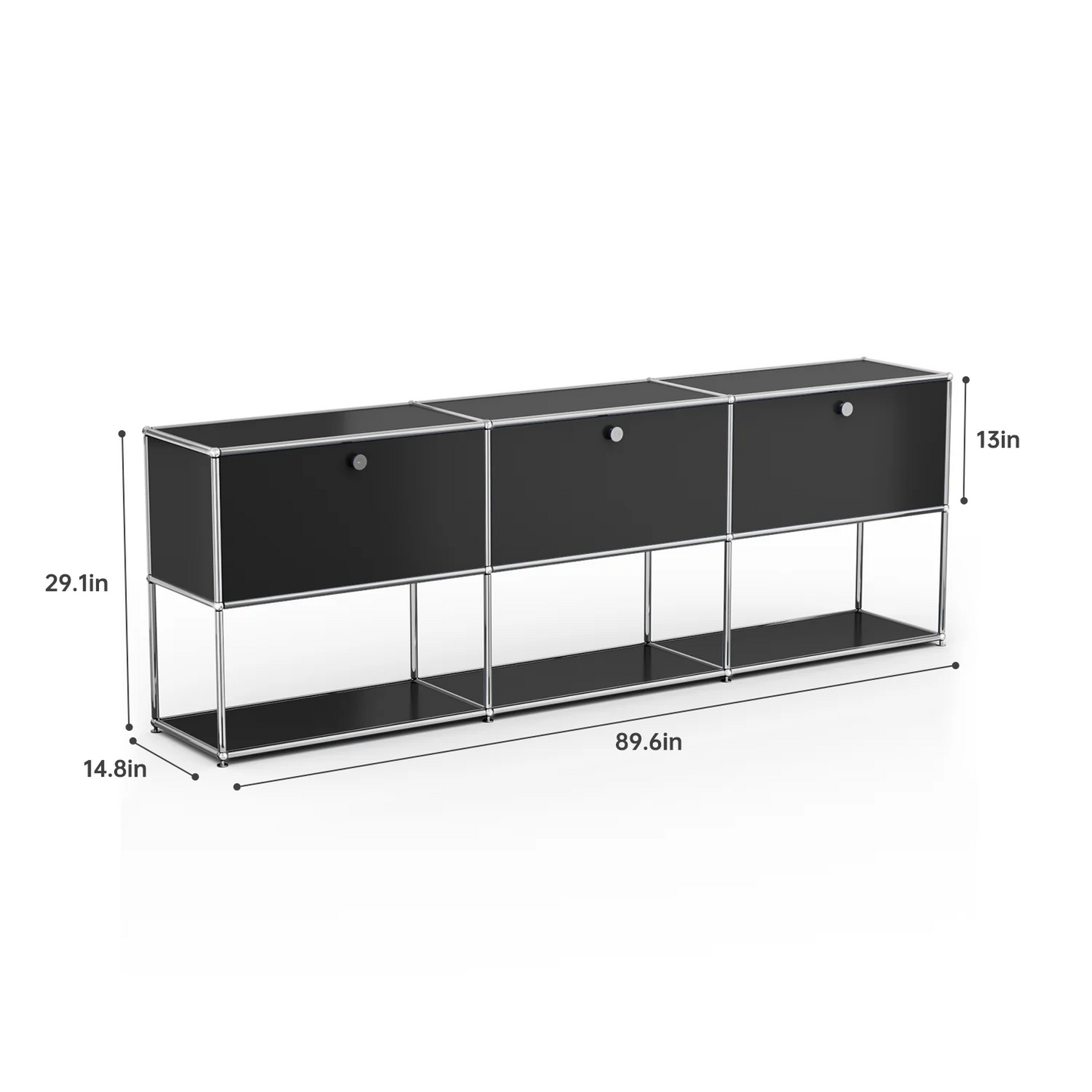 Furgle Modern Modular Metal Storage Cabinet Sideboard