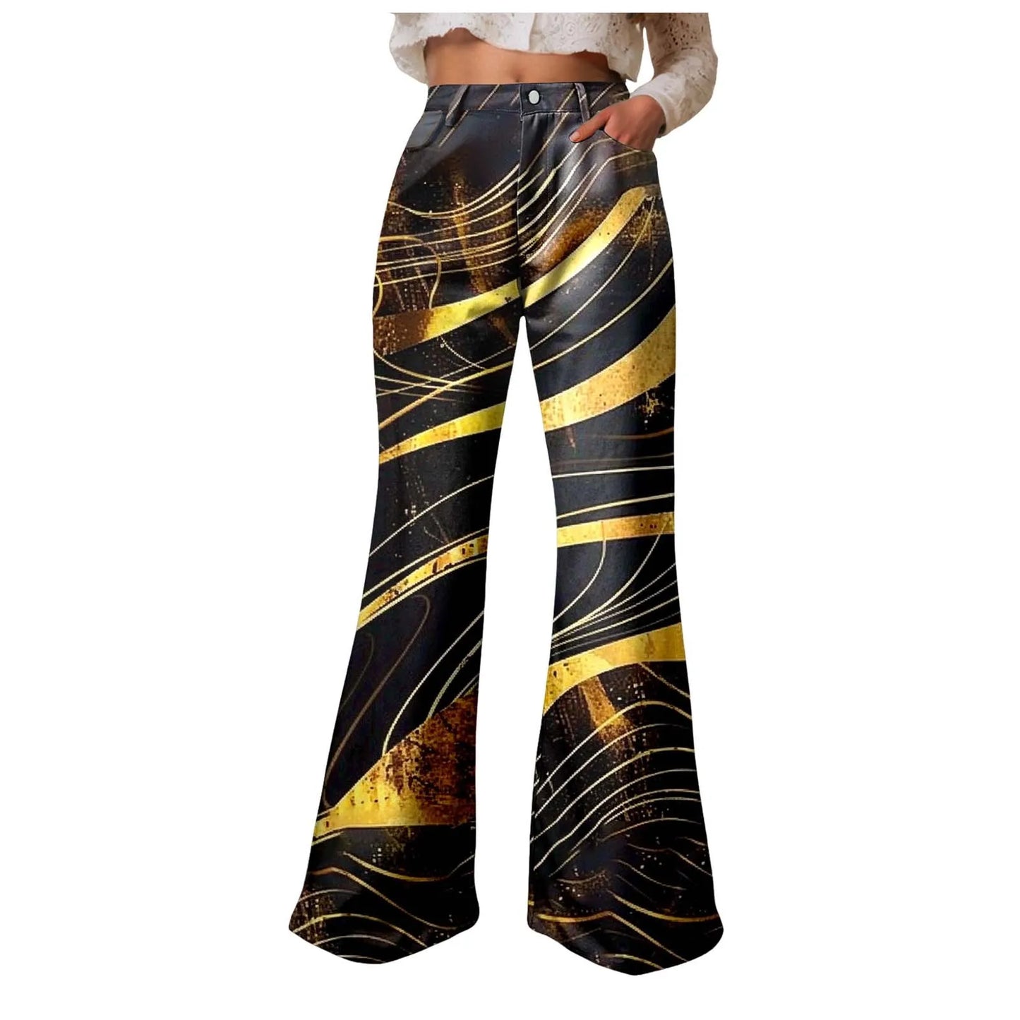 Women High Waist Baggy Boyfriend Jeans Wide Leg Denim Vintage