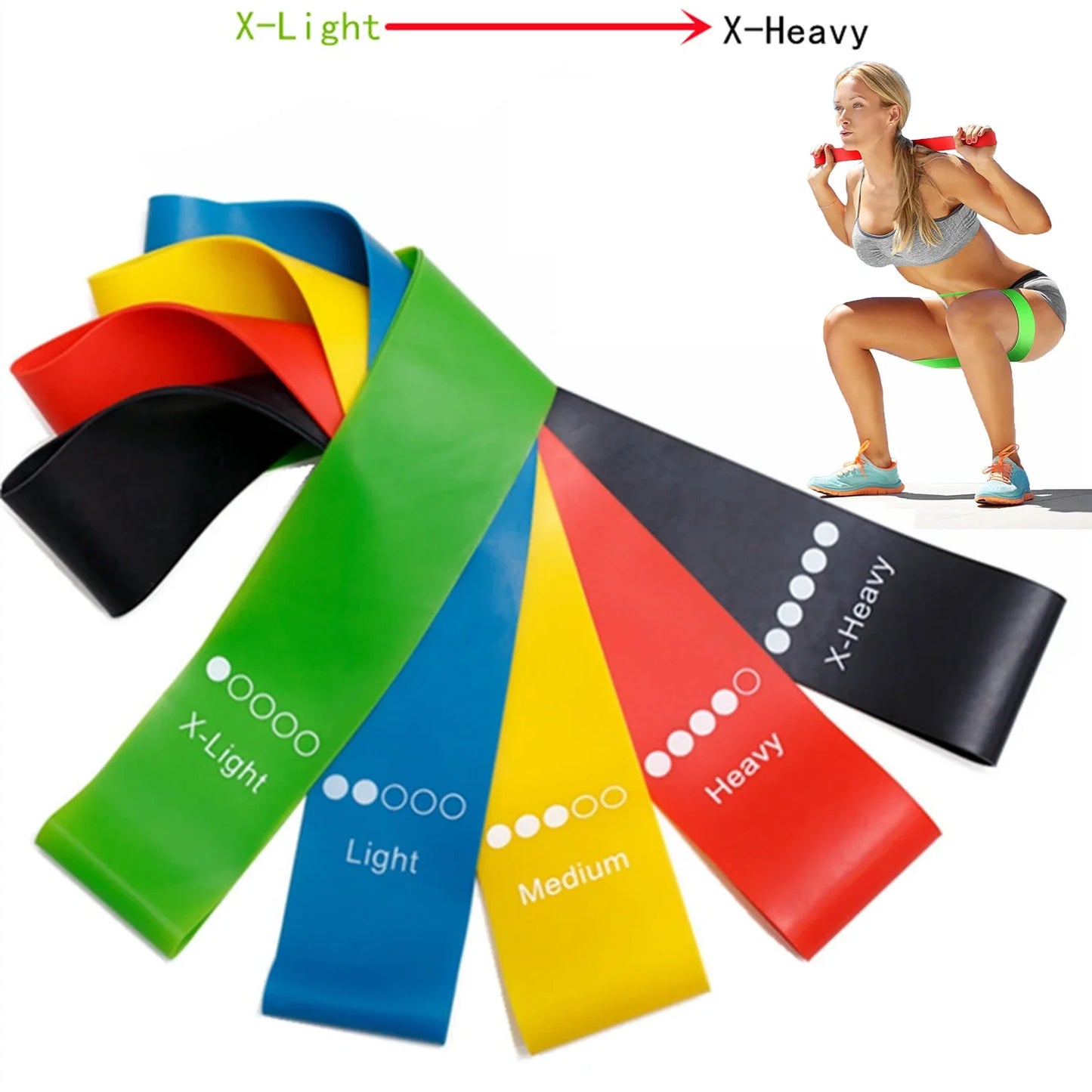 TPE Resistance Bands Set For Strength Training And Yoga Exercise
