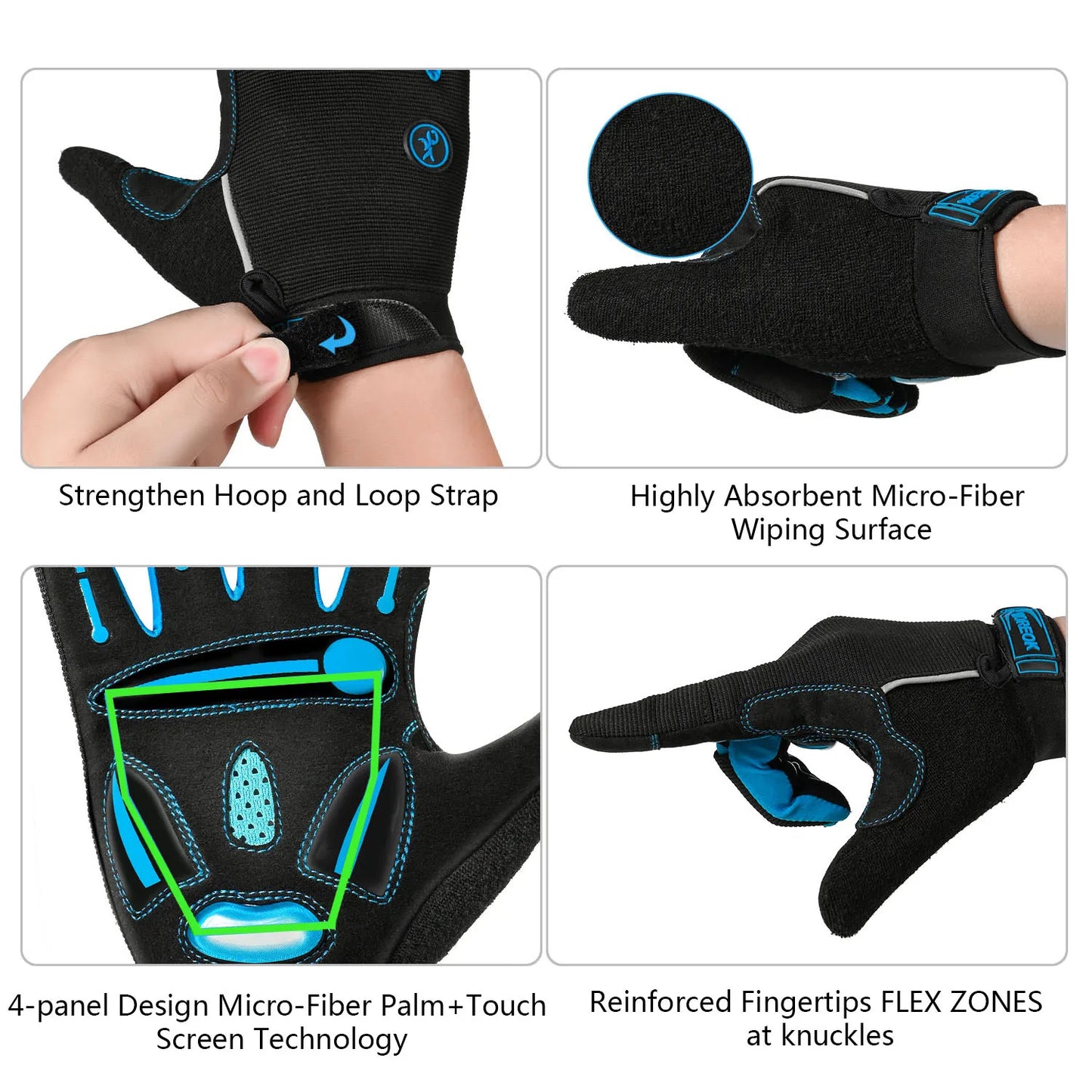 MOREOK Racing Gloves Breathable MTB Cycling Non Slip Touch Screen