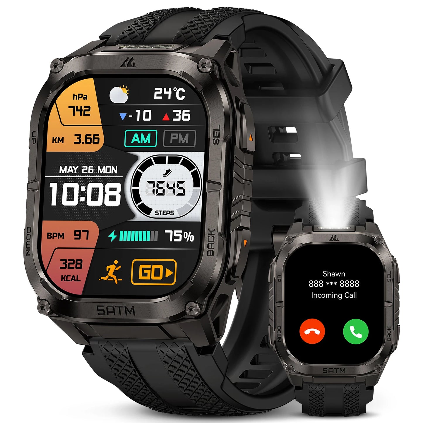 KOSPET Tank M4C GPS Smartwatch for Men with Health Tracking