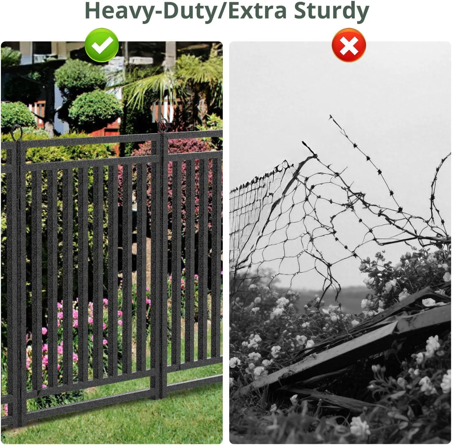 XMSJ Decorative Garden Fence For Yard And Dog Enclosure