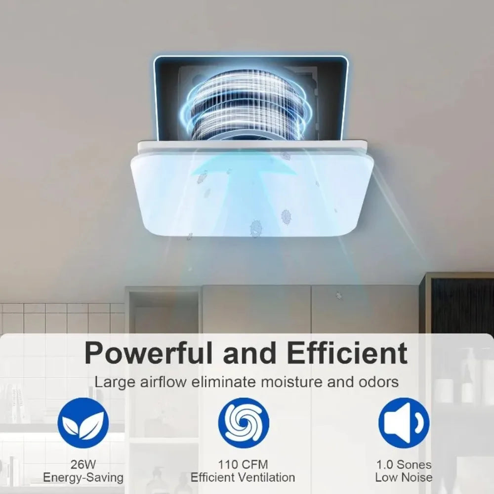 Bathroom Exhaust Fan 110 CFM Quiet Ceiling Mount Ventilation