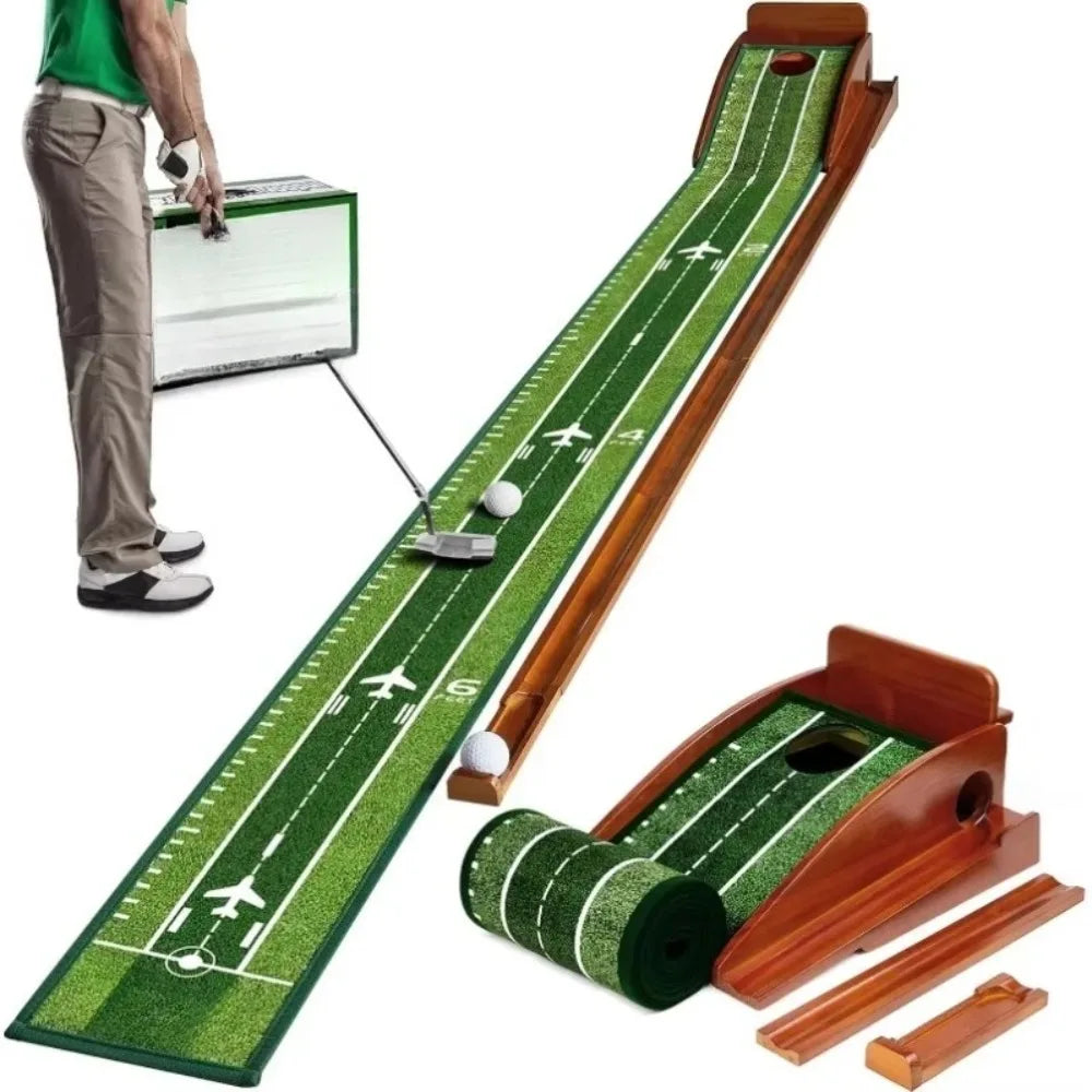 Garden Furniture Putting Green Indoor Golf Mat Automatic Ball Return