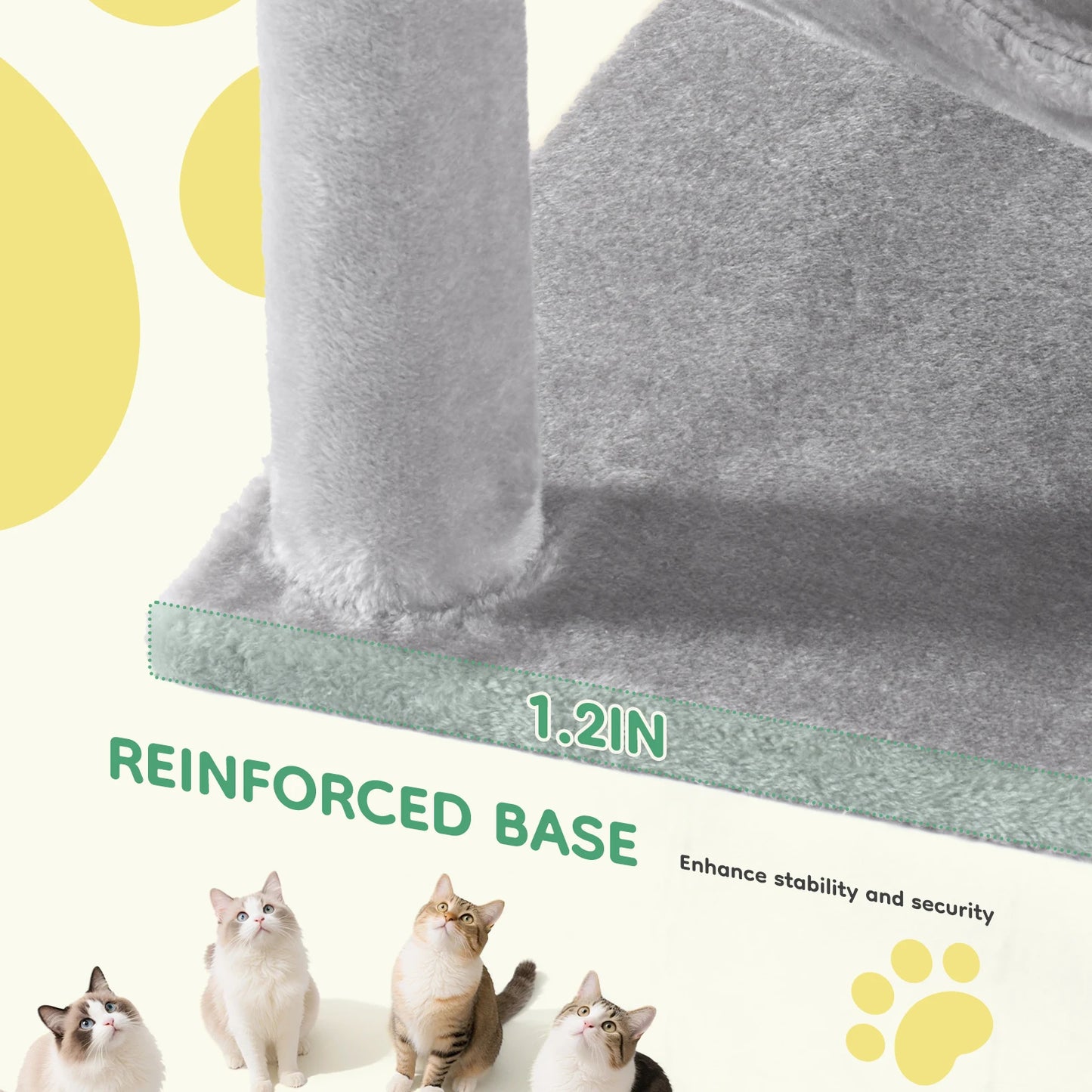 JHK Cat Tree Multi-Cat Climbing Tower Sisal Posts Indoor