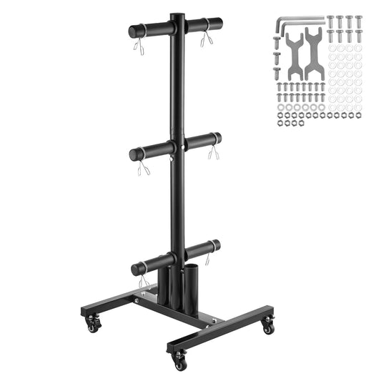 Weight Plate Rack With Wheels 1000 Lb Load Capacity