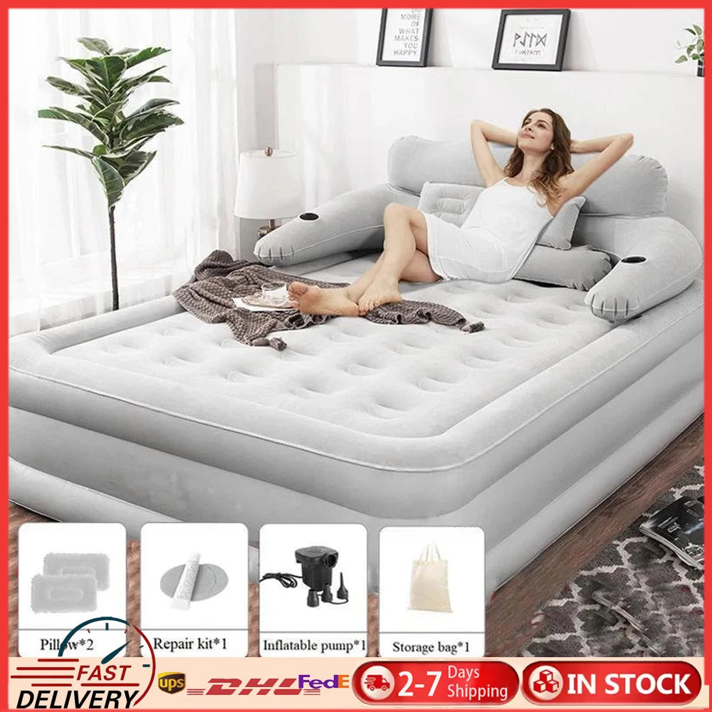 Air Mattress Sofa Bed for Outdoor and Indoor Camping Couch