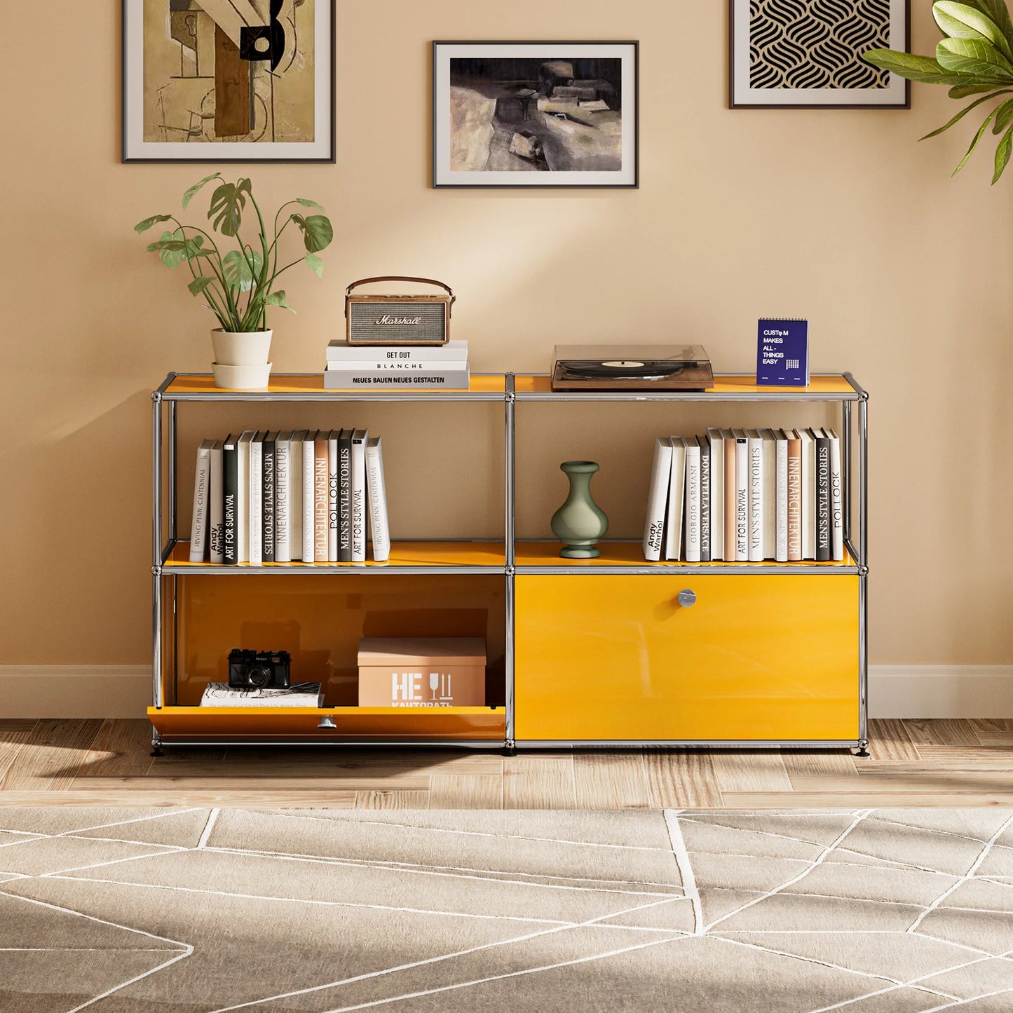 Furgle Modern Modular Metal Storage Cabinet Sideboard