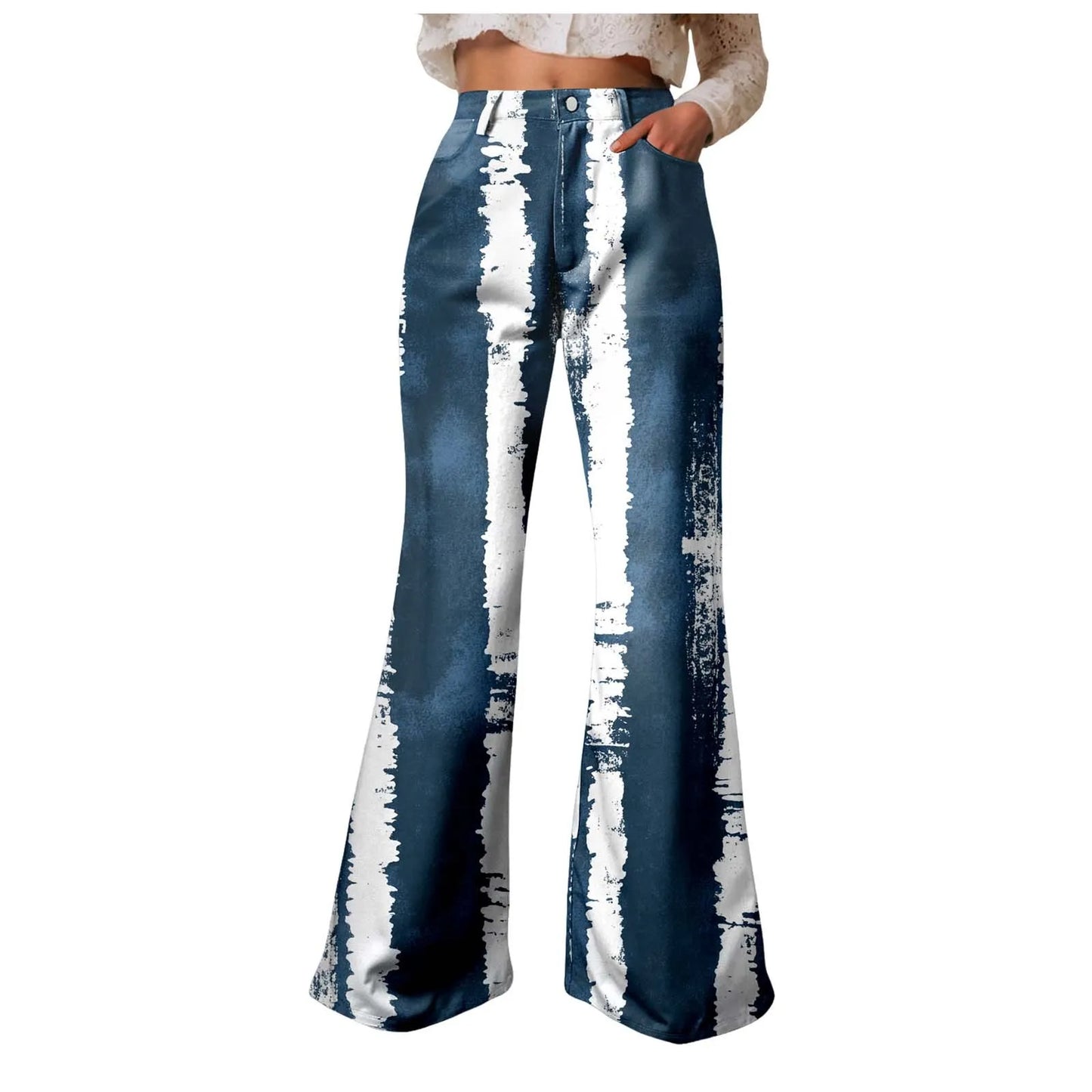 Women High Waist Baggy Boyfriend Jeans Wide Leg Denim Vintage