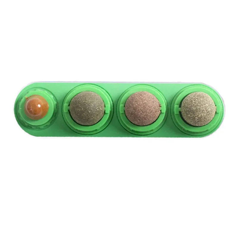 Rotating Catnip Toy For Cats Wall Mount Teeth Cleaning