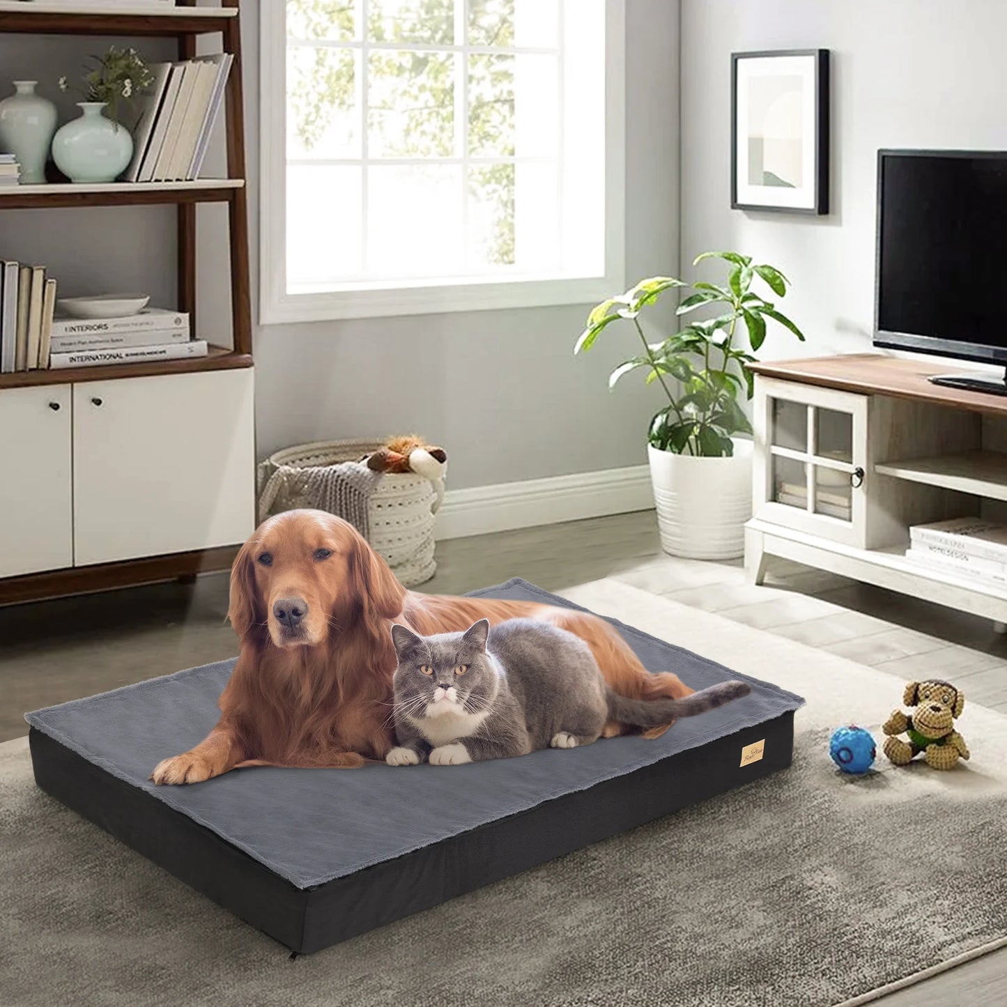 BINGOPAW Orthopedic Washable Dog Bed For Crate And Sleep