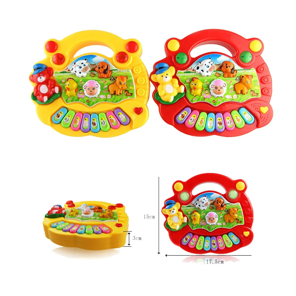 Baby Musical Toy Keyboard With Animal Sounds And Flashing Lights