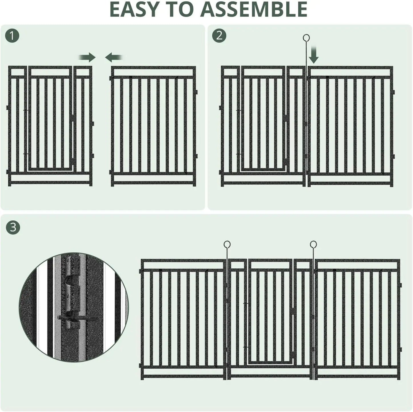 XMSJ Decorative Garden Fence For Yard And Dog Enclosure
