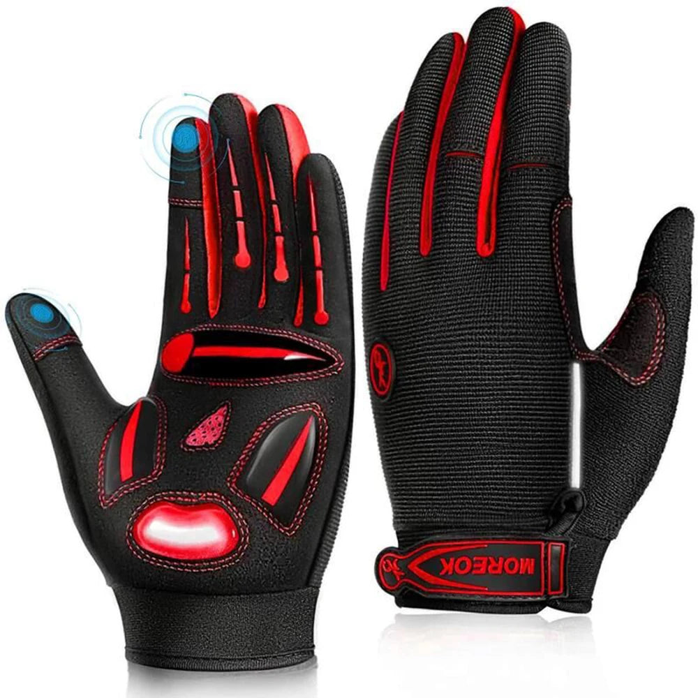 MOREOK Racing Gloves Breathable MTB Cycling Non Slip Touch Screen