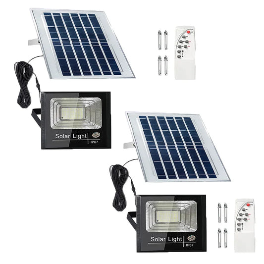 Solar Flood Lights Outdoor Remote Security Light Dusk To Dawn