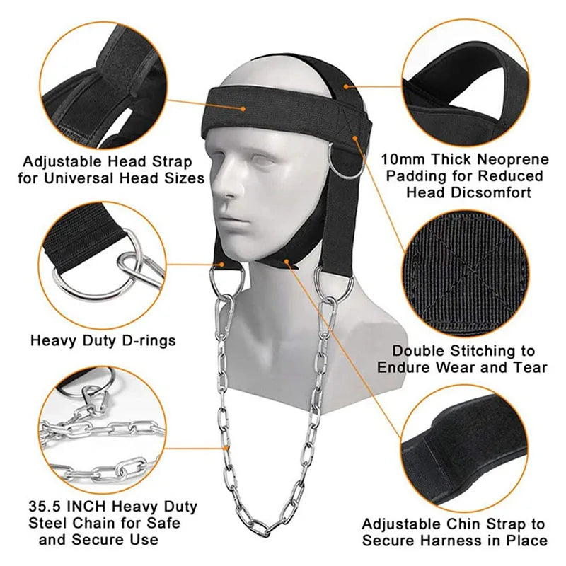 Head Harness Neck Strap For Weight Lifting And Gym Training