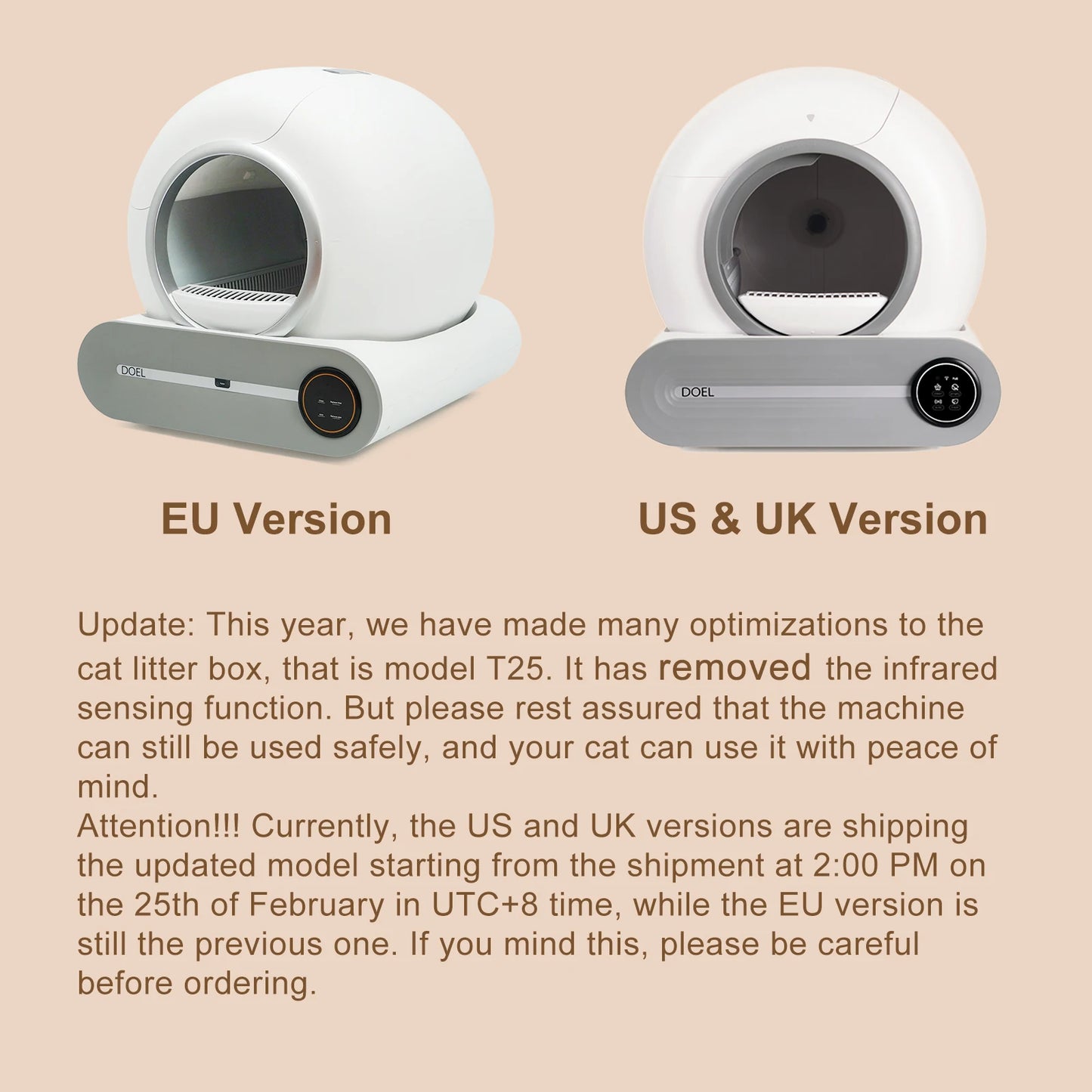 DOEL Self Cleaning Cat Litter Box with Smart App Control