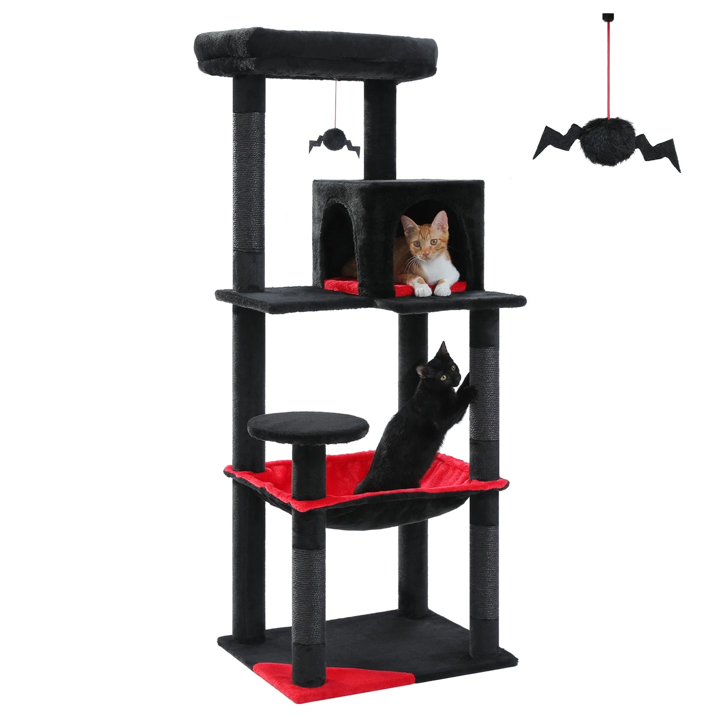 PAWZ Road Gothic Cat Tree for Indoor Cats Tall Tower with Hammock